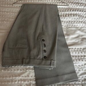 Classic WHBM Gray Trouser Pants with Button Cuff Detail, size 4
